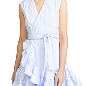 Sleeveless Poplin Wrap Dress